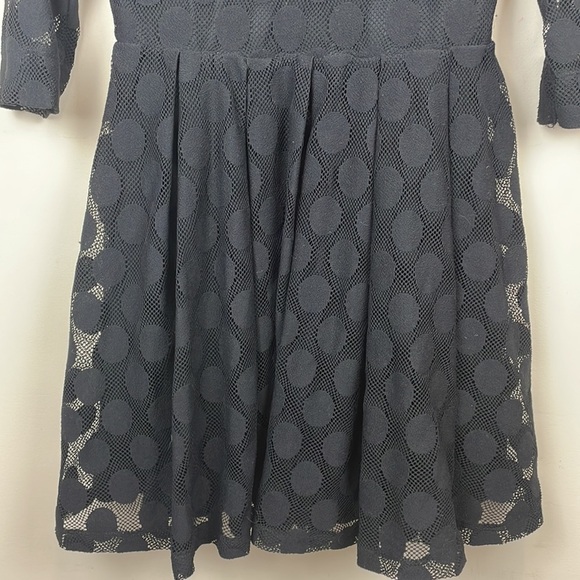 H&M || Women's Black Polka Dot Overlay Dress; Size Small - Picture 5 of 13